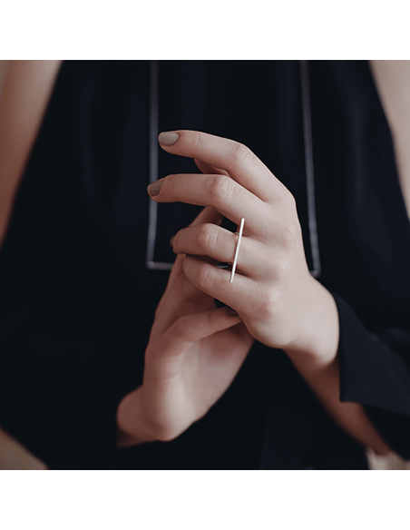Inel LINIA minimal, realizat manual - Monom