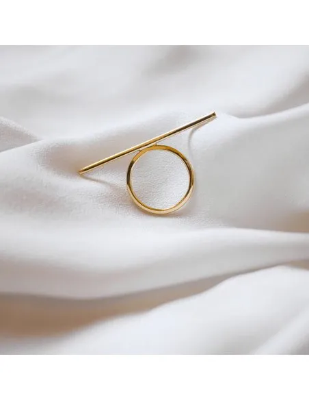 Inel LINIA minimal, realizat manual - Monom