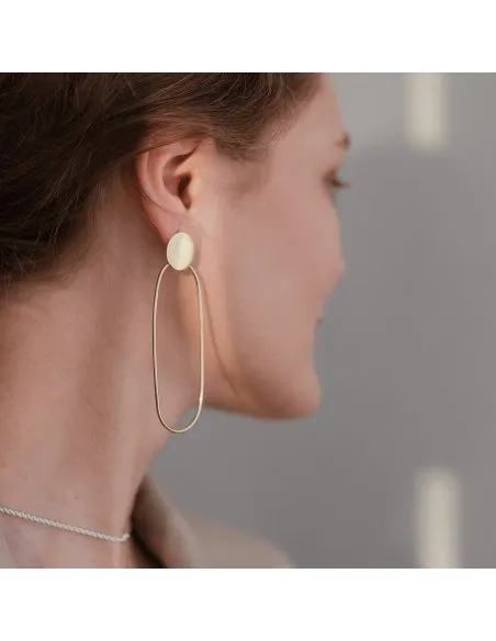 PLATTITUDE earrings Minimalist, handcrafted - Monom