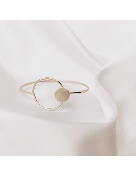 Bratara PLATTITUDE CIRCLED design minimal, realizata manual. - Monom