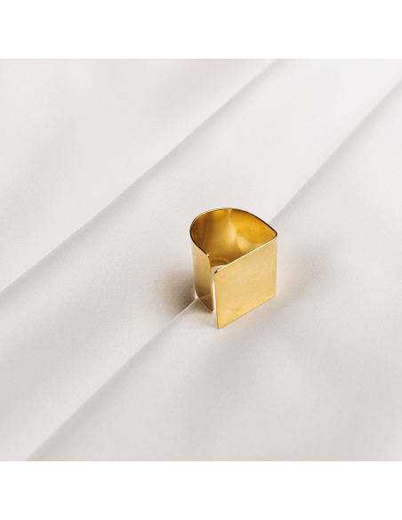 PLATTITUDE RING SQUARE Minimalist, handcrafted - Monom