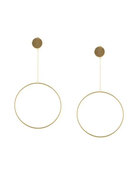 OVERSIZED CIRCLE earrings  Minimalist, handcrafted - Monom