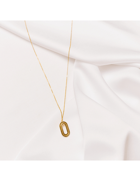 Labyrinth Oval Small Pendant Minimalist, handcrafted - Monom