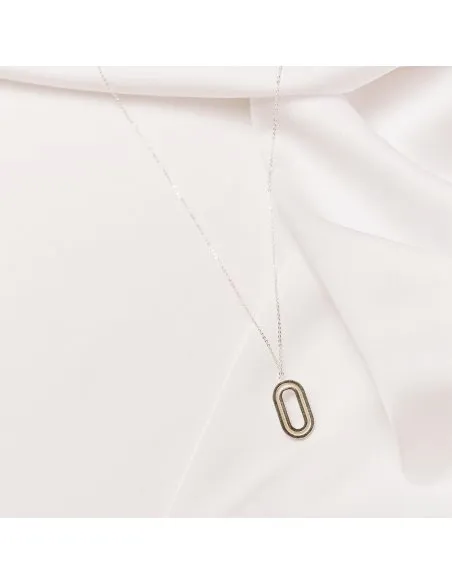 Labyrinth Oval Small Pendant Minimalist, handcrafted - Monom