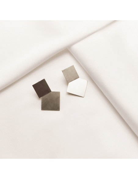 PLATTITUDE earrings Minimalist, handcrafted - Monom