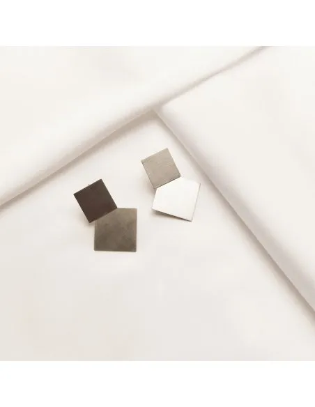 PLATTITUDE earrings Minimalist, handcrafted - Monom