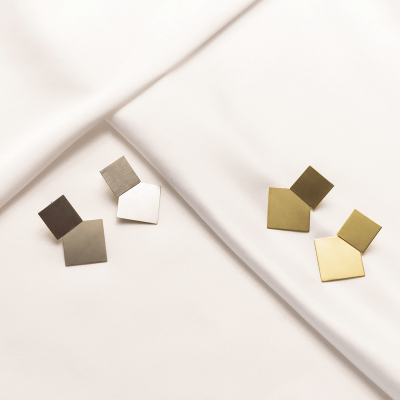 PLATTITUDE earrings Minimalist, handcrafted - Monom 2