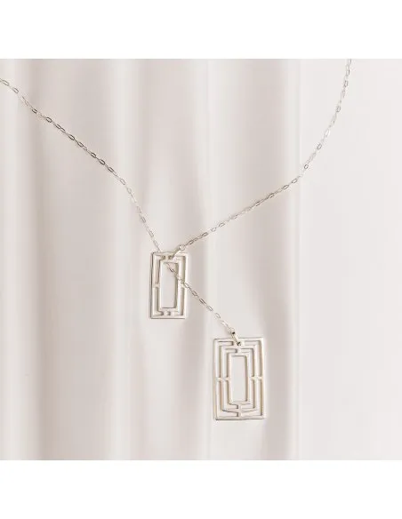 The Solaria Rectangle necklace Minimalist, handcrafted - Monom