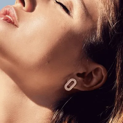 Labyrinth Small Oval earrings  Minimalist, handcrafted - Monom