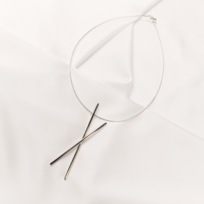 ALPHABET X necklace Minimalist, handcrafted - Monom