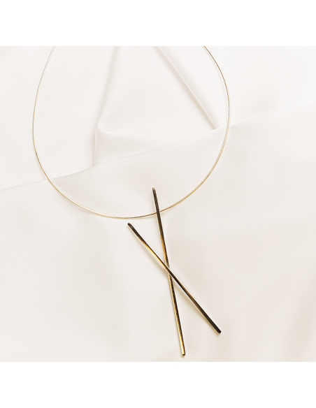 ALPHABET X necklace Minimalist, handcrafted - Monom