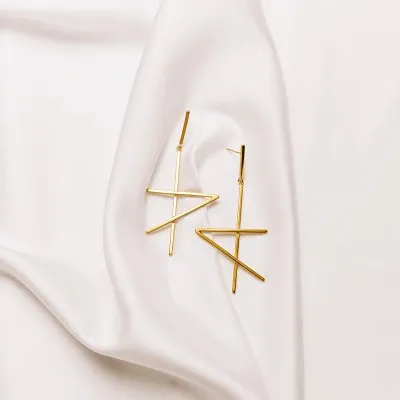 ALPHABET RHYTHM earrings Minimalist, handcrafted - Monom