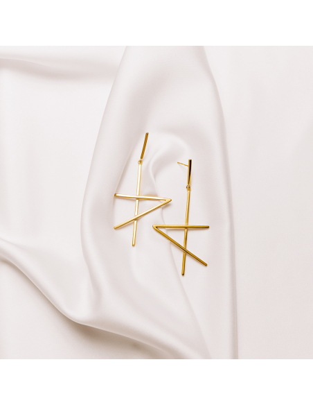 ALPHABET RHYTHM earrings Minimalist, handcrafted - Monom