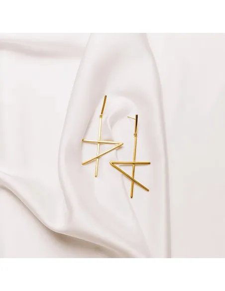 ALPHABET RHYTHM earrings Minimalist, handcrafted - Monom