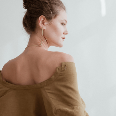 Ohrringe ALPHABET STÄRKE Minimalistisch, handgefertigt. - Monom 2