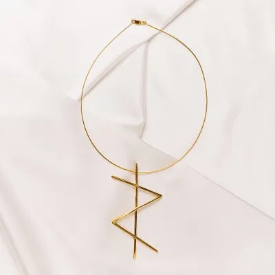 Colier ALPHABET STRENGTH Minimalist, realizat manual. - Monom