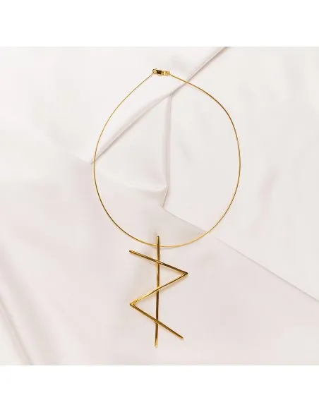 Colier ALPHABET STRENGTH Minimalist, realizat manual. - Monom