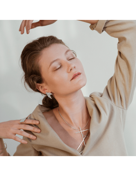 Cercei ALPHABET STRENGTH Minimalism, realizati manual. - Monom