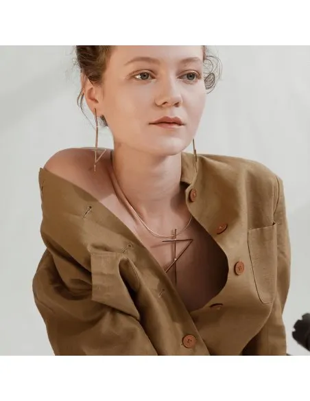 ALPHABET RHYTHM necklace Minimalist, handcrafted - Monom