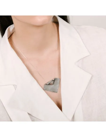 IMPERFECT SQUARE necklace Minimalist, handcrafted - Monom