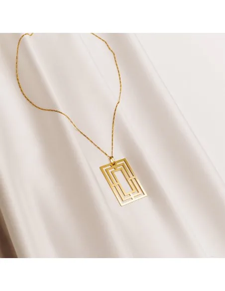 SOLARIA Rectangle necklace Minimalist, handcrafted - Monom
