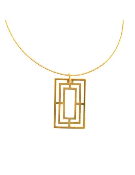 SOLARIA Rectangle necklace Minimalist, handcrafted - Monom