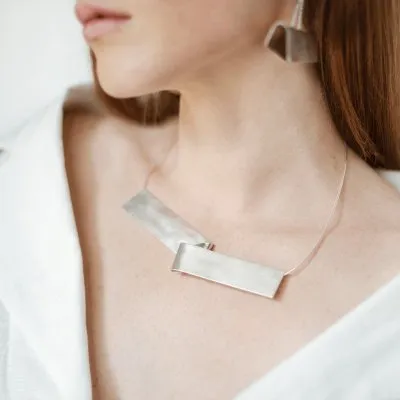 IMPERFECT BAND necklace Minimalist, handcrafted - Monom