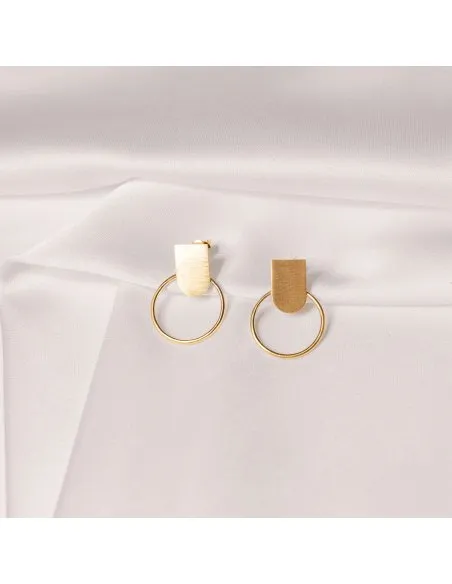 PLATTITUDE Combo Small Minimal Earrings, Handmade by Monom