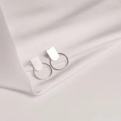 PLATTITUDE Combo Small Minimal Earrings, Handmade by Monom