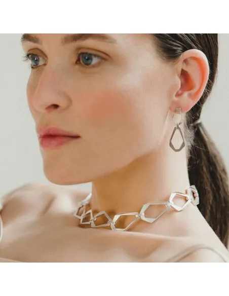 TECTONICA DUO Minimal Earrings, handcrafted. - Monom