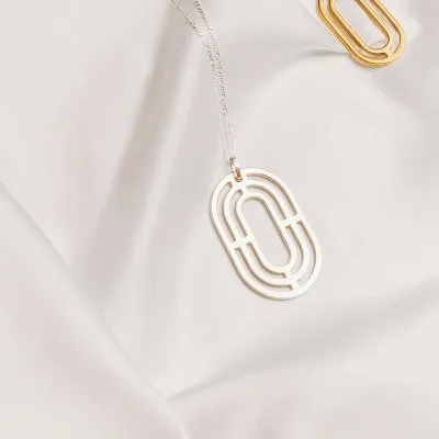 Pandantiv Solaria Oval Minimal, realizat manual. - Monom 2