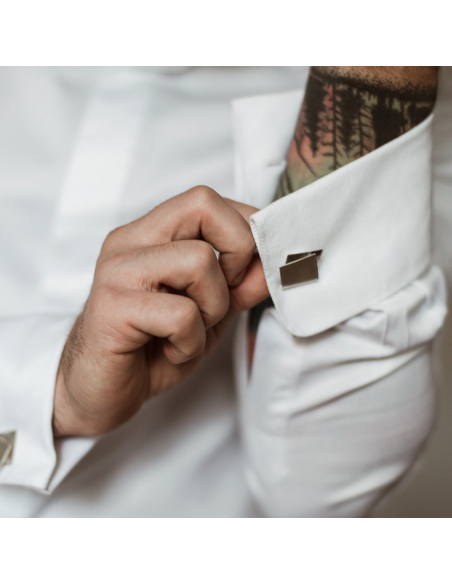 IMPERFECT FOLDED cufflinks Minimalist, handcrafted - Monom