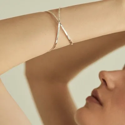 ALPHABET X bracelet Minimalist, handcrafted - Monom