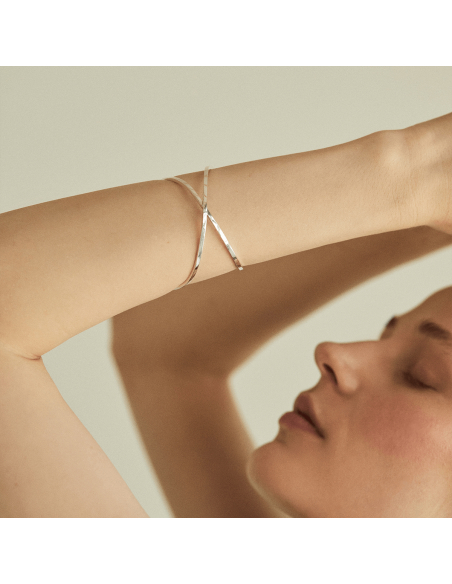 Bratara ALPHABET X Minimal, realizata manual. - Monom