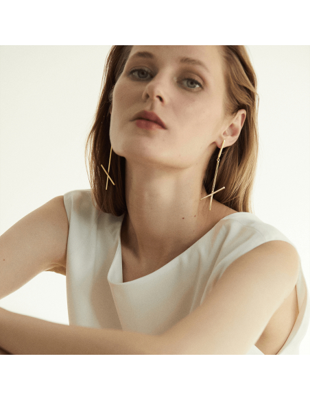 Cercei ALPHABET X Minimal, realizat manual. - Monom