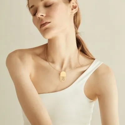 The Luna necklace Minimalist, handcrafted - Monom 2