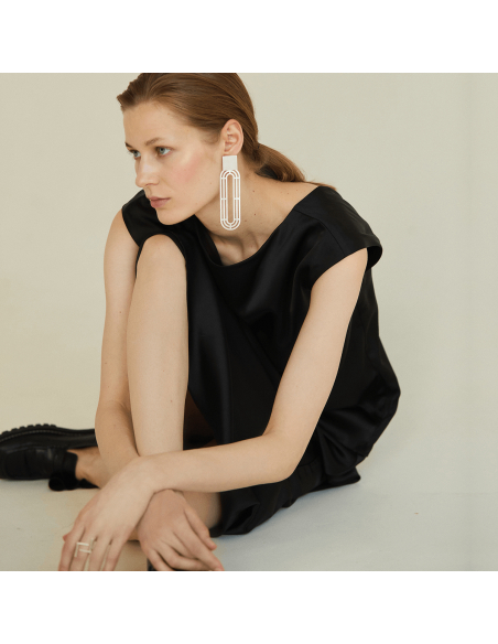 Labyrinth URANIA Minimal Earrings, Handmade by Monom