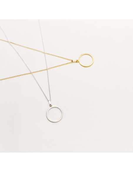 PLATTITUDE EMPTY Minimal Necklace, Handmade by Monom