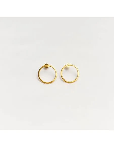 PLATTITUDE EMPTY CIRCLES Minimal Earrings, Handmade by Monom