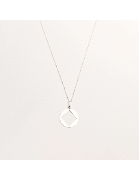 PLATTITUDE C-SQUARED Minimal Necklace, Handmade by Monom