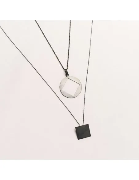 PLATTITUDE C-SQUARED Minimal Necklace, Handmade by Monom