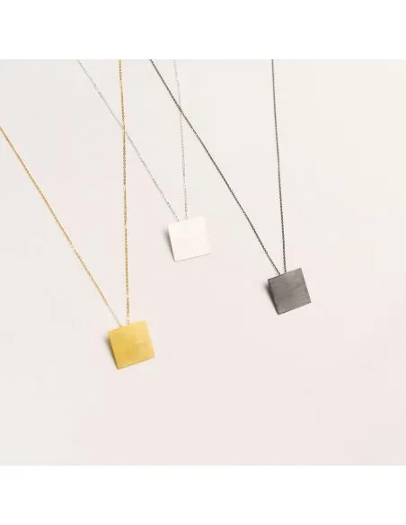 PLATTITUDE SQUARE Small Minimal Choker, Handmade by Monom