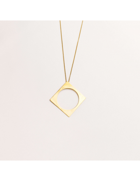 PLATTITUDE S-CIRCLED Minimal Necklace, Handmade by Monom