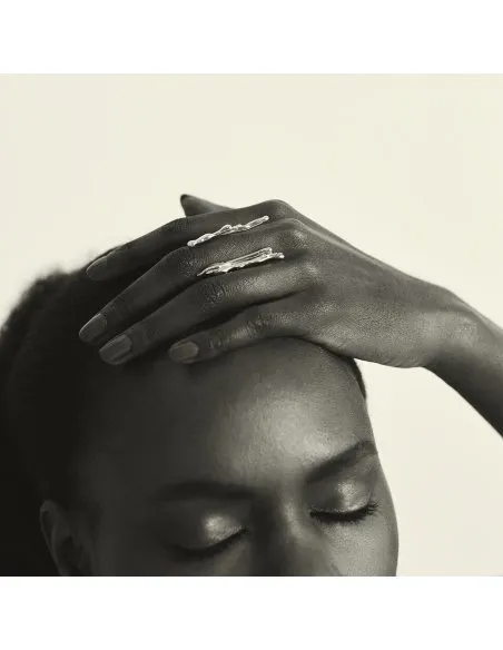 Inel AVA DUO Minimal, realizat manual. - Monom