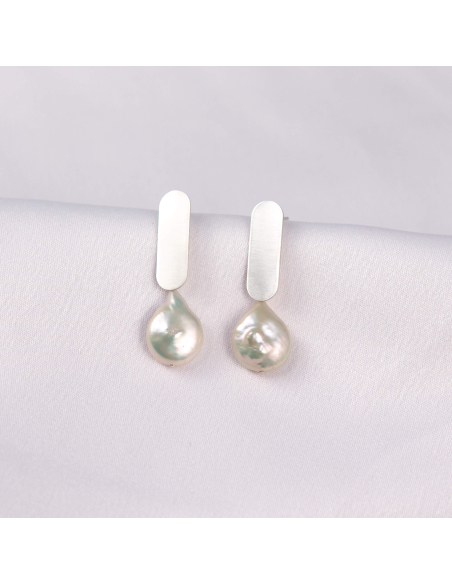 Cercei Oval Lush Minimal, realizat manual. - Monom