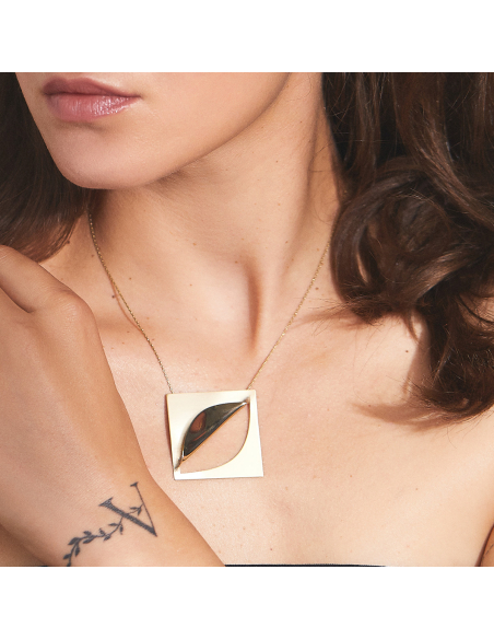 Etala Necklace Folded, minimal, handcrafted - Monom