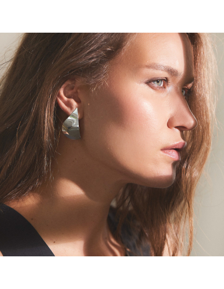 Cercei Etala Petal, minimal, realizati manual - Monom