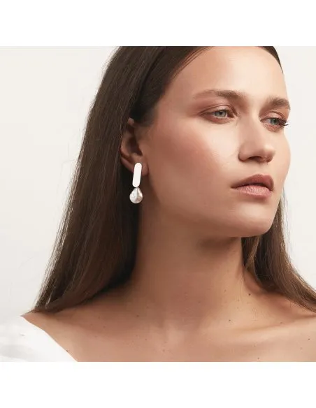 Cercei Oval Lush Minimal, realizat manual. - Monom