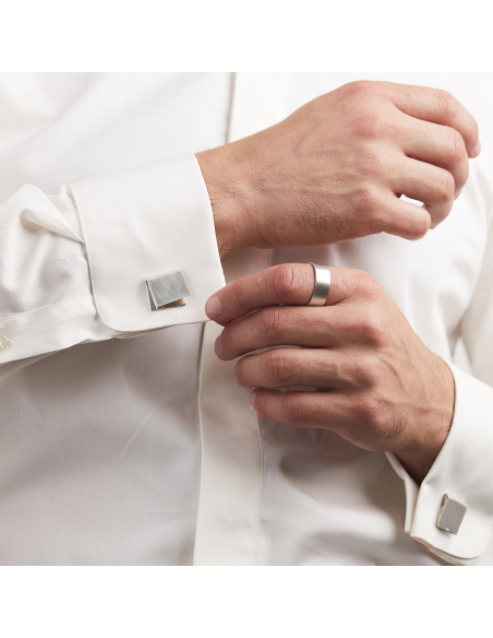 IMPERFECT FOLDED cufflinks Minimalist, handcrafted - Monom