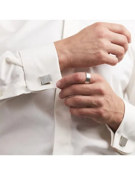 IMPERFECT FOLDED cufflinks Minimalist, handcrafted - Monom